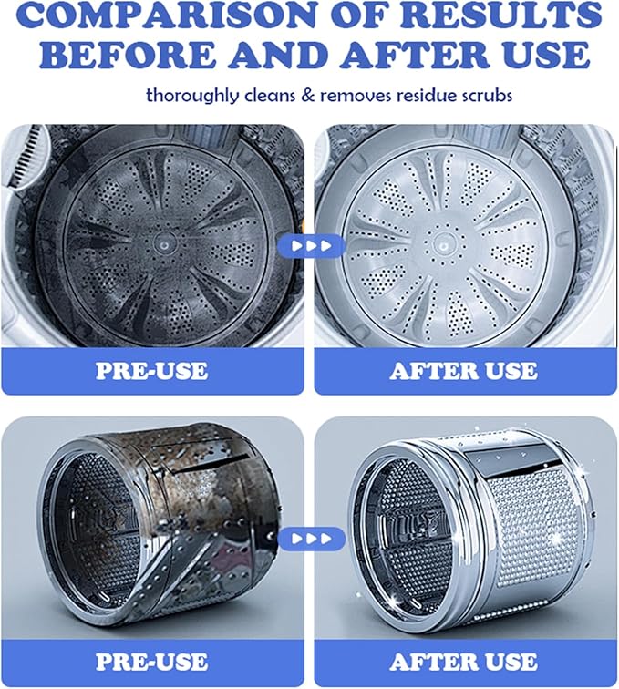 Liapu Washing Machine Cleaner, Washer Cleaner With Odor Blasters, Cleans Front Load And Top Load Washers Cleaning Supplies for Home, Deep Cleaning Residue Laundry Accessories Disposal Cleaner