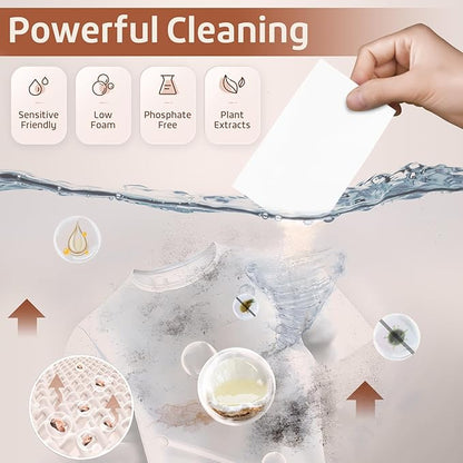 Poesie Laundry Detergent Sheets Earth Warmth Scent 160 Count Road Trip College Dorm Essentials for Travel Washing Sheets Detergent Liquidless Portable No Messy Laundry Strips