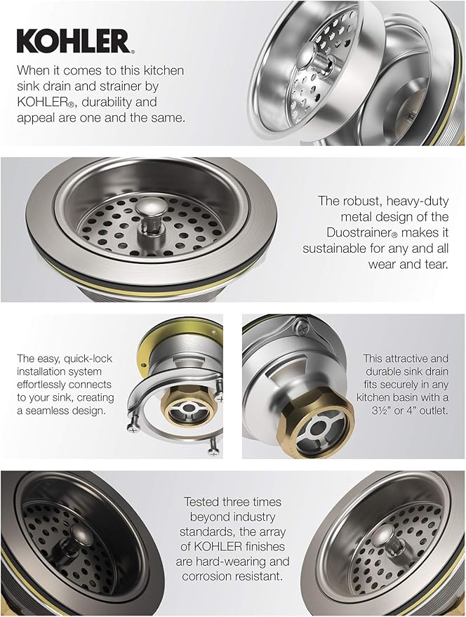 Kohler 8803-2MB Duostrainer Sink Strainer Basket