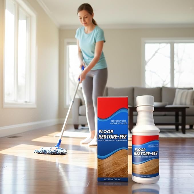 RAINPOT Floor Restore Cleaner, High Solid Content Floor Polish for Shine Renewal & Protective Layer, Helps Conceal Small Scratches, Quick-Drying Protective Finish (1 PACK)