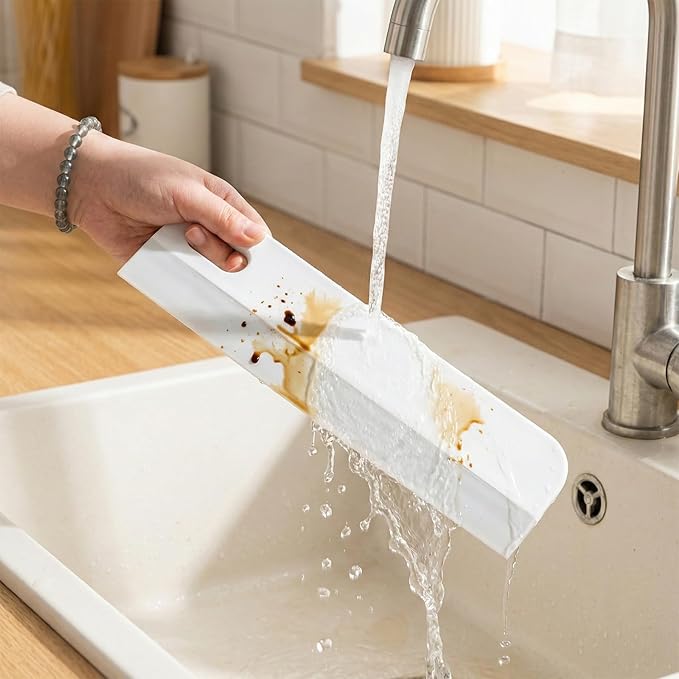 Soft Window Squeegee Mini Tiny Silicon Window Scrubber Scraper Multi Purpose Glass Cleaning Squeegee Tool for Shower Door Mirrors Bathroom Kitchen Countertops Car Windshield Walls