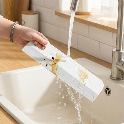 Soft Window Squeegee Mini Tiny Silicon Window Scrubber Scraper Multi Purpose Glass Cleaning Squeegee Tool for Shower Door Mirrors Bathroom Kitchen Countertops Car Windshield Walls