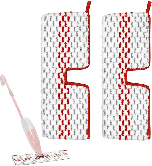 2 Pack Microfiber Spray Mop Pads Compatible with O-Cedar Promist Max Reusable Spray Mop Refills Dust,Dual-Action Washable Flip Pads Replacement for Dry Wet Floor Cleaning