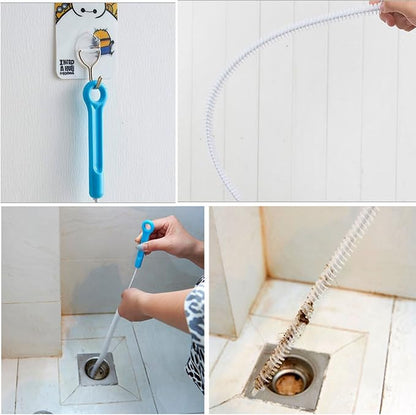 39inch Drain Clog Remover(x1), 20inch Drain Snake Hair Remover(x3)＆ Cleaning Brush(x1), 24inch Sewer Hair Catcher(x1),6 Pack Auger Cleaner Tool Set for Toilet, Kitchen Sink, Bathroom Tub, Sewer