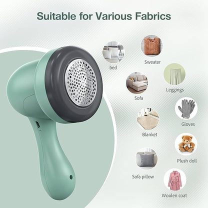 Fabric Shaver, Lint Remover for Clothes, Electric Lint Remover with 3 Replaceable Blades, Removes Fabric Pills, Rechargeable Sweater Defuzzer Pill Remover, Depiller Effectively Remove Pills, Lint
