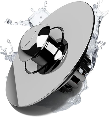 Kitchen Sink Drain Strainer 3 in 1, 304 Stainless Steel Pop Up Sink Stopper, Anti-Clogging Drain Stopper, Strainers for Kitchen, Drain Cover & Kitchen Accessories for US Standard Sink (Shiny Chrome)