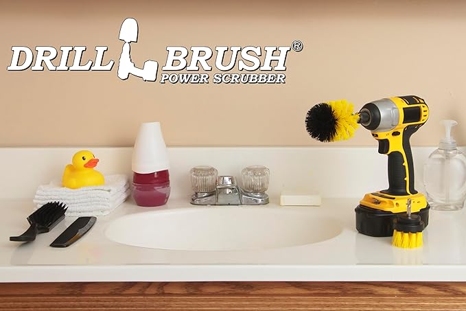 Scrub Brushes for Cleaning - Bathroom Cleaning Brush - Grout and Tile Cleaning Brush - Bathtub Cleaning Brush - Shower Drill Cleaning Brush - Tile Scrub Brush - Power Scrubber for Shower Cleaning