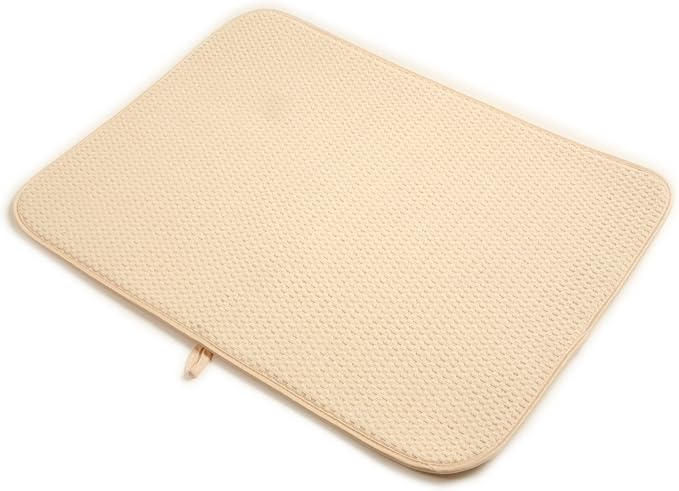 Norpro 24 by 18-Inch Microfiber Dish Drying Mat, Cream