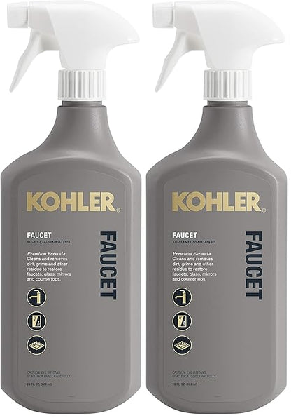 KOHLER K-EC23723-NA Faucet Cleaner, Kitchen and Bathroom Cleaner, 28 FL Oz (Pack of 2)