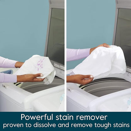 Grove Co. Laundry Detergent Sheets, Power Clean Dissolving Washer Sheets (2 Pack - 64 Loads) Tough Stain Remover, Unscented Free & Clear Formula