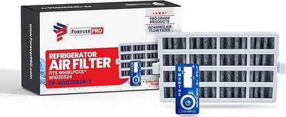 ForeverPRO W10311524 Air Cleaner Filter Assembly with Reminding Timer for Whirlpool Refrigerator 2319308 AIR1 W10315189 W10335147