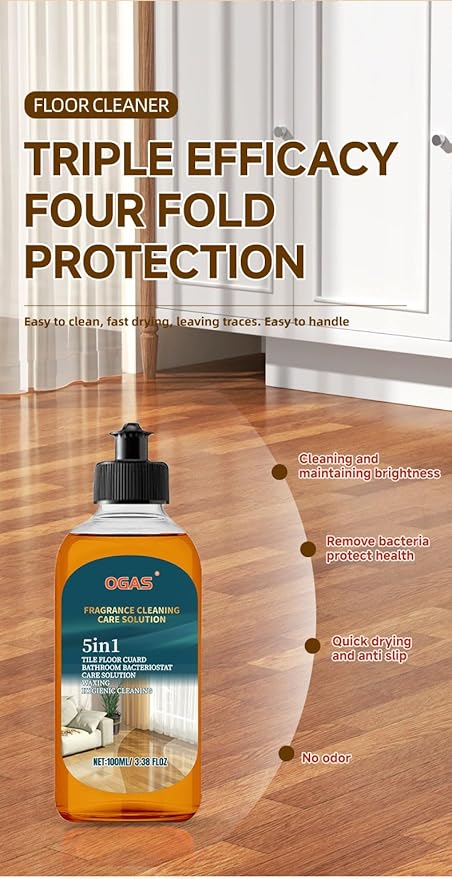 Floor Restorer Cleaner – Professional Floor Polish for Tile, Wood, Laminate, Vinyl, Bamboo – Fast-Drying Floor Restorer & Hardwood Restore Solution – Long-Lasting Protection Against Daily Wear