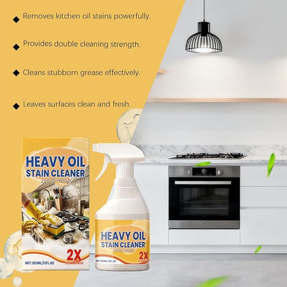 Kitchen Heavy Oil Cleaner Spray, 2026 New All Purpose Kitchens Heavy Oil Cleaning Agent, Grease Remover, All Purpose Kitchen Cleaner for Ovens Stovetops Countertops, for Stubborn Oil Stains (1PC)