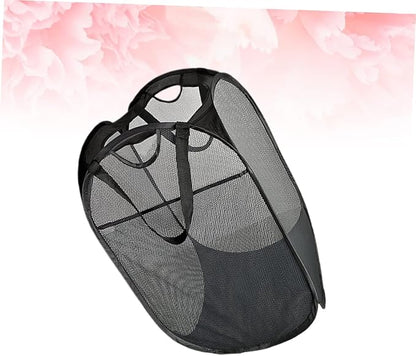 Folding Laundry Basket Square Collapsible Storage Container for Clothes Capacity Black Clothes Hamper for Home College Dorm and Travel