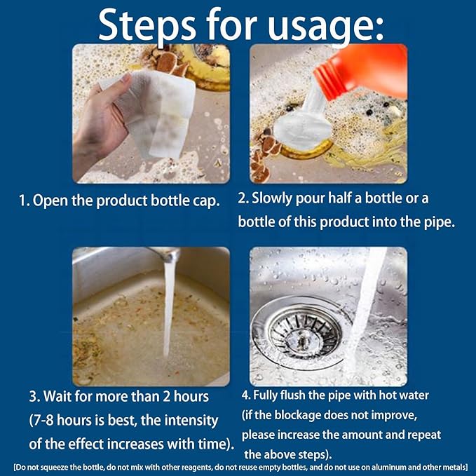 Pipe Cleaner, Kitchen Unblocker, Pipeline Dredging Agent, Foaming Lemon Drain Cleaner, Powerful Pipe Cleaning Agent,Drain Clog Remover Toilet Sink Clean (1PC)