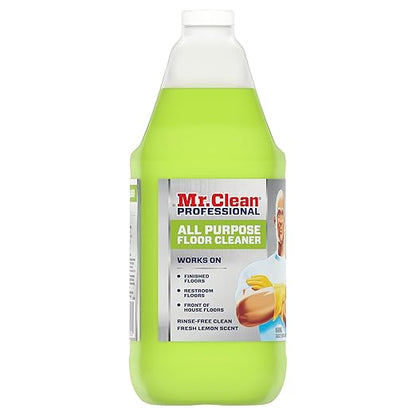Mr. Clean Professional Bulk Liquid Concentrate Finished Floor Cleaner for Hardwood, Tile or Terrazo Floors, Commercial Use, 1 Gallon (Case of 3)