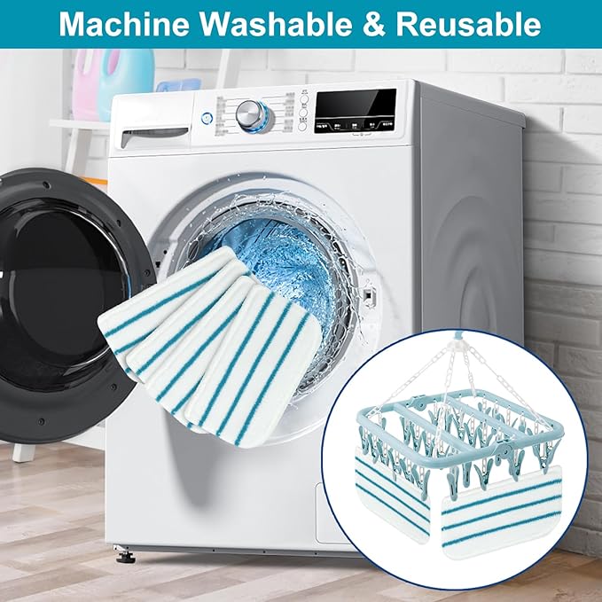 Steam Mop Pads Replacement Compatible with Black Decker Steam Mop SM1600, SM1610, SM1620, HSM13E1, HSMC1300FX, HSMC1321, HSMC1361SG Cleaner Black and Decker Steam Mop Replace Pads for Floor Cleaning