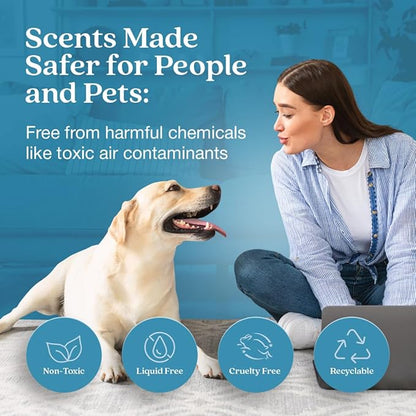 Enviroscent Non-Toxic Air Freshener Paper Refills - Compatible with Enviroscent Plug Hub® Warmer Kit - Home Fragrance Lasts Up to 90 Days - Rainwater & Bamboo Scent (Pack of 2)