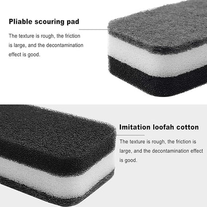 Kitchen Dishwashing Sponge Individually Wrapped Sponges, Bulk Non Scratch Scouring Pad Odor-Free Dish Sponges for Washing Dishes Wipes for Household Cleaning Dishes Travel Apartments (Black- 200 Pack)