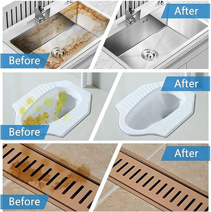 Powerful Sink and Drain Cleaner, Portable Powder Cleaning Tool for Kitchen Toilet Pipe, Unscented, Solid, Removes Clog, Eliminates Odor