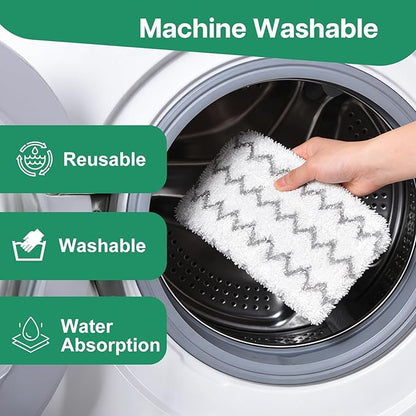4 Pack Steam Mop Replacement Pads Compatible with Shark Steam Mops S1000/S1000A/S1000C/S1000WM/S1001C, Microfiber Steam Mop Pad, Washable & Reusable Cleaner Pads