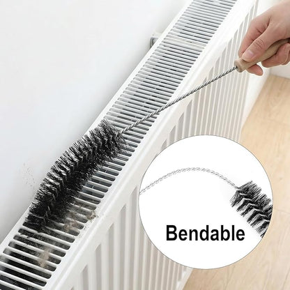Radiator Cleaner Brush, Dryer Cleaner Vent Brush 77cm Flexible Lint Brushs Refrigerator Condenser Coil Brushes Long Handled Radiator Brushes Radiators Cleaning Supplies
