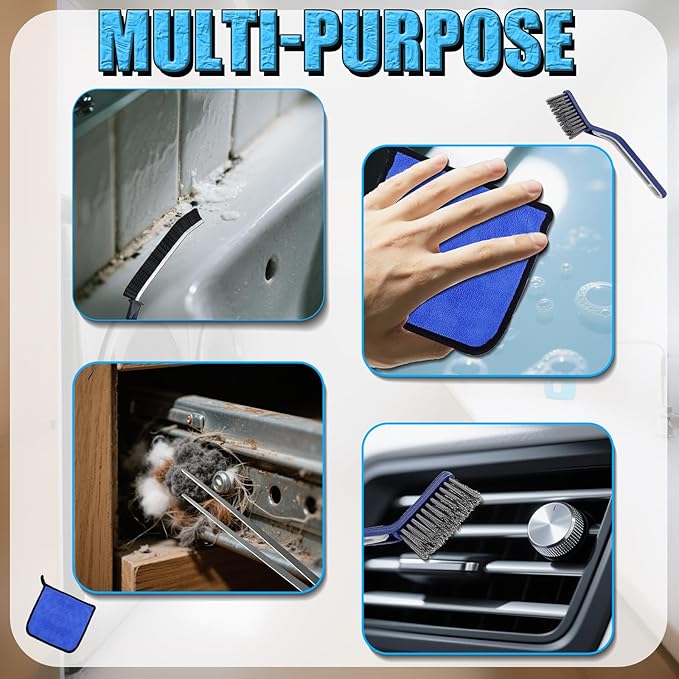 7 Pack Dryer Vent Cleaner Kit,Flexible Dryer Lint Brush Vent Cleaner，Dryer Cleaning Brush Vent Cleaner, Refrigerator Coil Cleaning Brush Clothes Trap Duct Remover, Household Cleaning Tools