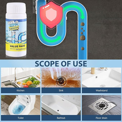 2pc Wild Tornado Pipe Dredge,Powerful Sink Cleaner for Kitchen Toilet Pipeline Quick Cleaning Tool- Wild Tornado Pipe Cleaner - wild sink and drain cleaner- Drain Foam Cleaner