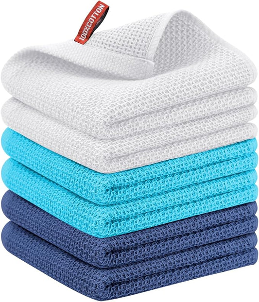 Nialnant 6 Pcs Kitchen Hand Towels, 100% Cotton Dish Towels for Washing Dishes, Super Soft and Absorbent Tea Towel-13 x 28 in