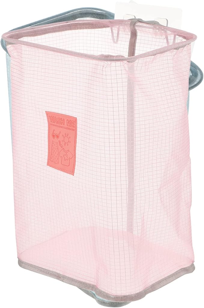 Wall-mounted Foldable Laundry Basket Nail Hook Compact Clothes Organizer for Bathroom and Home Space-saving Storage