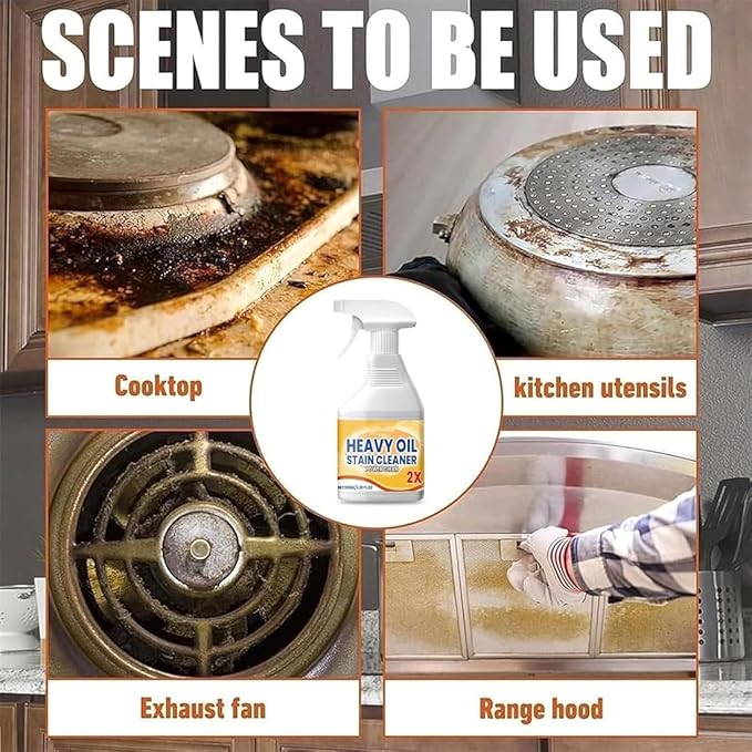 Heavy Duty Degreaser Cleaner Spray, All Purpose Cleaning Agent, Powerful Clean Stains Spray (1Pcs)