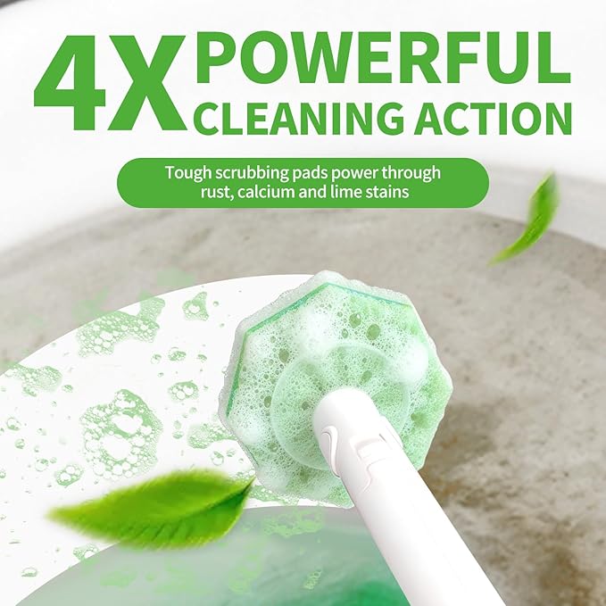 80 Count Toilet Wand Refills for Clorox, Disposable Toilet Brush for Clorox ToiletWand Cleaning System, Upgrade Toilet Bowl Cleaner Refill Pads for Closestool Cleaning,No Falling Apart,Rainforest Rush