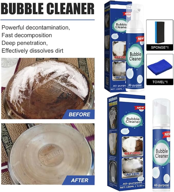 Brimetha Cleaner, Brimetha Kitchen Clean, North Moon Bubble Cleaner Foam, All-Purpose Bubble Cleaner Foam Spray Kitchen Deep Cleaning Spray (1Pcs)