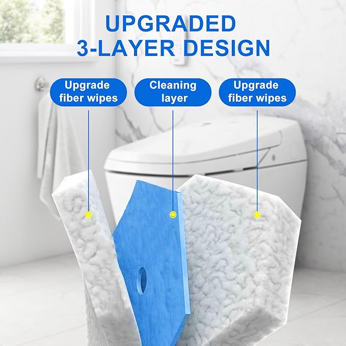 Disposable Toilet Brush and Holder Set, with 30 PCS Toilet Wand refills for Clorox.