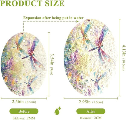 Dragonfly Kitchen Scrub Sponges, Pop-up Kitchen Cleaning Sponges Reusable Dish Washing Sponges for Bathroom Household Cleaning 3 Pack - Non Scratch Scrubber