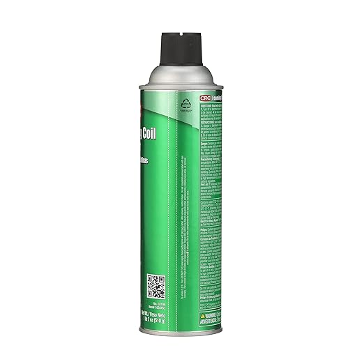 CRC Foaming Coil Cleaner, 18 Wt Oz, Water-Based, Heavy-Duty Cleaner For Air Conditioning And Refrigeration Condensers, Aerosol Spray