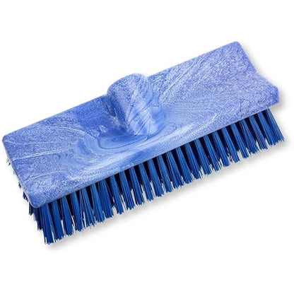 SPARTA 40423EC14 Plastic Floor Scrub Brush, Wall Brush, Equipment Brush With Nonabsorbent Bristles For Industrial Kitchens, Hospitals, Commercial Cleaning, 10 Inches, Blue, (Pack of 2)