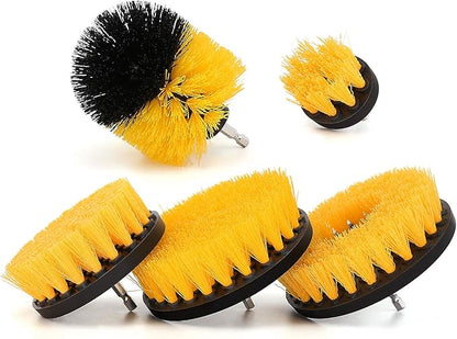 5 Pieces Drill Brush Attachments, Scrubber Brush for Drill, Power Cleaning Kit for Carpet, Car Detailing, Bathroom Surface, Upholstery, Grout, Tiles, Sinks, Shower, Boat, Corner