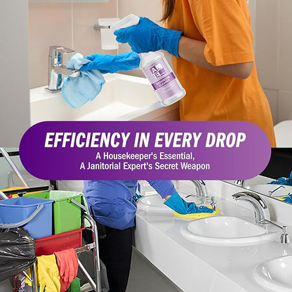 Bathroom Cleaner Concentrate- Makes 32 Gallons -Multipurpose Foaming Spray for Tub and Tile, Shower, Sink, Bathtub and Toilet