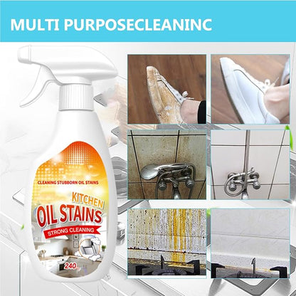 FIELL Heavy-Duty Kitchen Degreaser Foam Cleaner, Clean Kitchens Up Kitchen Oil Stains, Heavy Oil Stain Cleaner Kitchens, Degreaser Clean Heavy Duty, Multi Functiona Foam Cleaning Spray (1PC)