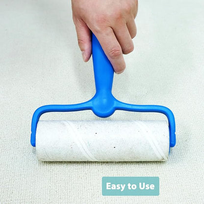 6.3 inch Large Lint Roller Refills for Pet Hair Extra Sticky Roller Refills 6.3 in Long Handle Lint Roller Replacement for Floor Carpet Couch Clothes (Pack of 4)