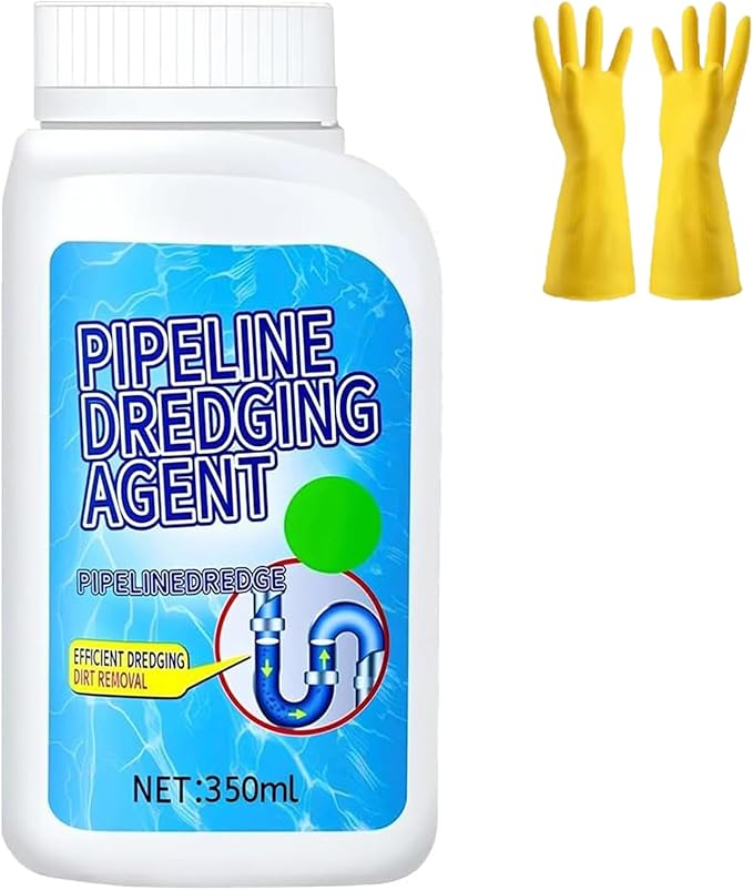 Pipeline Dredging Agent Powder, 2025 Upgraded Powerful Pipe Dredging Agent, Drain Cleaner, Pipeline Dredging Agent for Kitchen, Bathroom, Sink Declogger, Kitchen Sink Drain and Pipe Cleaner (1pc)