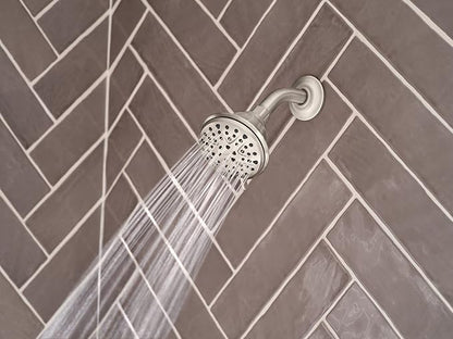 Moen 218W0SRN Attune 8-Function Wall Mount Fixed Showerhead, Spot Resist Brushed Nickel (Pack of 3)
