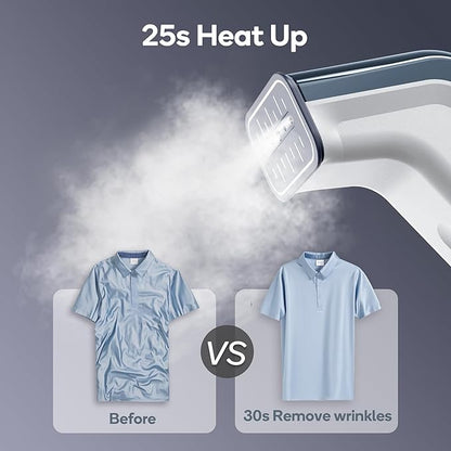 Mini Travel Steamer for Clothes,Dual Voltage & Wrong Voltage Alarm,110-240V Steamer & Iron 2 In 1,Integrated 170ml Tank,1.2lbs Travel Size Fabric Iron,Handheld Steaming Wrinkles Remover For Garment