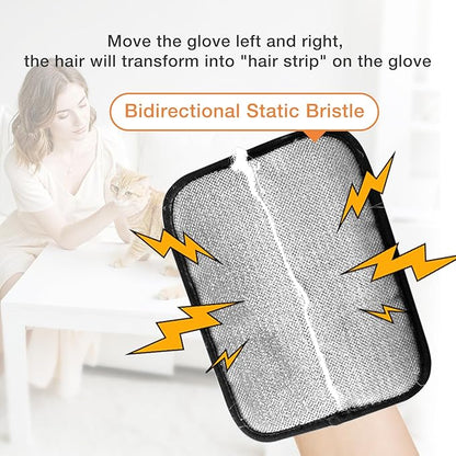 TroisAmis Pet Hair Removal Glove for Dogs & Cats, Electrostatic Gloves Pet Hair Removal Tool Mitt，Dog&Cat Hair Remover for Furniture Couch, Carpet, Clothing and Bedding，Reusable Pet Hair Remover Tool