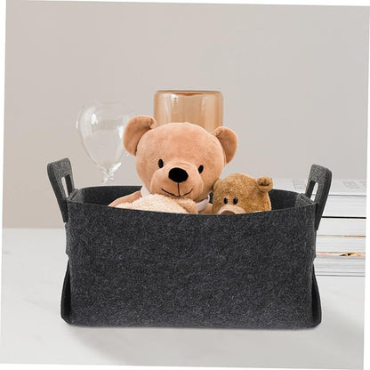 VICASKY Foldable Laundry Basket Organizer with Handles Capacity Polyester Hamper for Clothes and Blankets and Portable Storage Bin for Nursery and Home Deep Gray