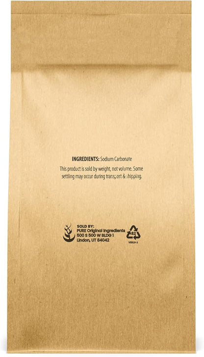 Pure Original Ingredients Natural Washing Soda (5 lb) Multipurpose Cleaner, Water Softener, Stain Remover.