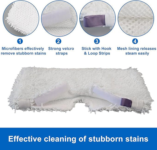 S3601 6 Pack Microfiber Steam Pocket Mop Pads Compatible for Shark Rectangle Mop Head S3500 Series S3501 S3601 S3550 S3901 S3801 SE450 S3801CO S3601D SE450