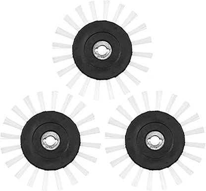 Grout Groovy! Replacement Brush Wheels 3-Pack – Nylon Cleaning Brush Heads Machines, Indoor Cleaner Tool for Tile, Bathroom, Kitchen Floors, Easy Scrubbing Solution