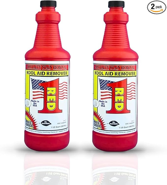 Pro's Choice Fabric Stain Remover Red 1 - Stain Remover on Synthetic Food Colors/Dyes - Carpet & Couch Stain Remover - Red Wine Stain Remover for Clothes Laundry - Red Stain Removal (2 Pack, 32 fl oz)